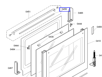 BOSCH SIEMENS NEFF OVEN DOOR SEAL on top of door itself silicon between topcover and inner door glas_description(2)