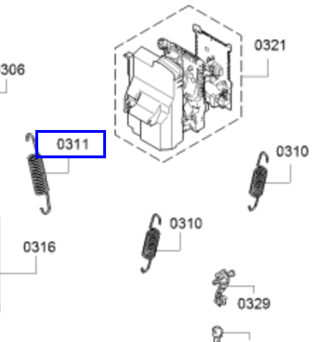 Bosch Washing Machine Spring-tank container spring 8N/mm F13 53L spring 8N/mm F13 53L 0311_description(1)