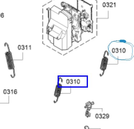 Bosch Washing Machine Spring-tank container spring 4N/mm F490 1600 0310_description(1)