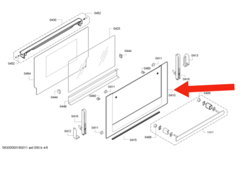 Bosch oven DOOR Outer glass HBC38D754/35, HBC38D754/45, HBC38D754/01,_description(1)