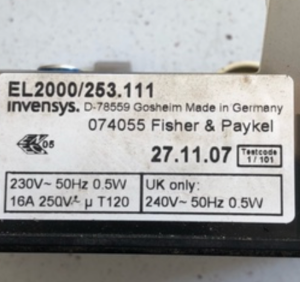 ELBA and FISHER PAYKEL Delonghi Oven Clock Timer 3 BOTTOM el2000/253.111 574200p k074055_description(1)