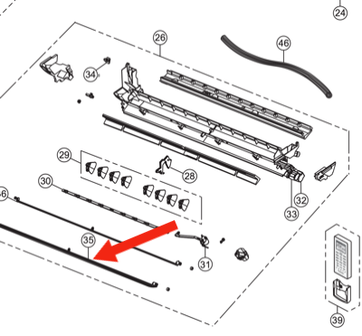 Panasonic Aircon and Heat Pump Large Vane Louver CS-Z25TKR CS-Z35TKR CS-Z20TKR CS-Z42TKR, v_description(1)