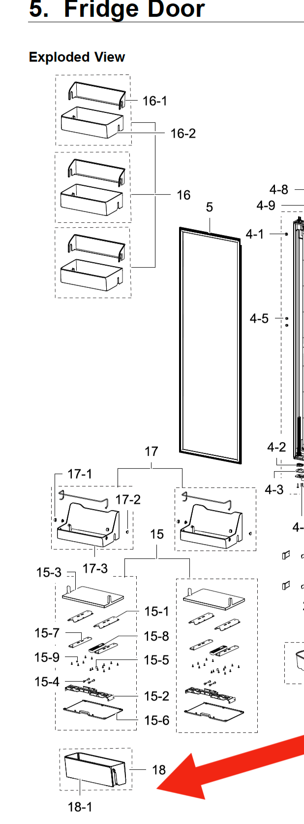 Samsung Fridge Show Case 2nd from bottom or 1st from bottom,_description(2)