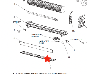 Mitsubishi AIRCON Vane Lower - MSZ-AP25VGD-A1 MSZ-AP50VGD-A1 MSZ-AP25VGD-A2 MSZ-AP50VGD-A2,_description(2)