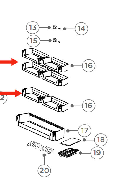 Haier fridge door UPPER shelf HRF520FHS, HRF450BS2,_description(1)