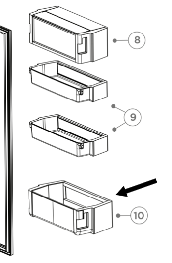 Fisher Paykel fridge door shelf bottle shelf RF605Q_description(1)