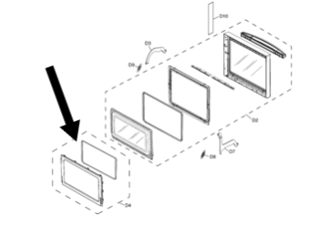 Panasonic Microwave inner door NN-DS592M, NN-DS592B,_description(1)