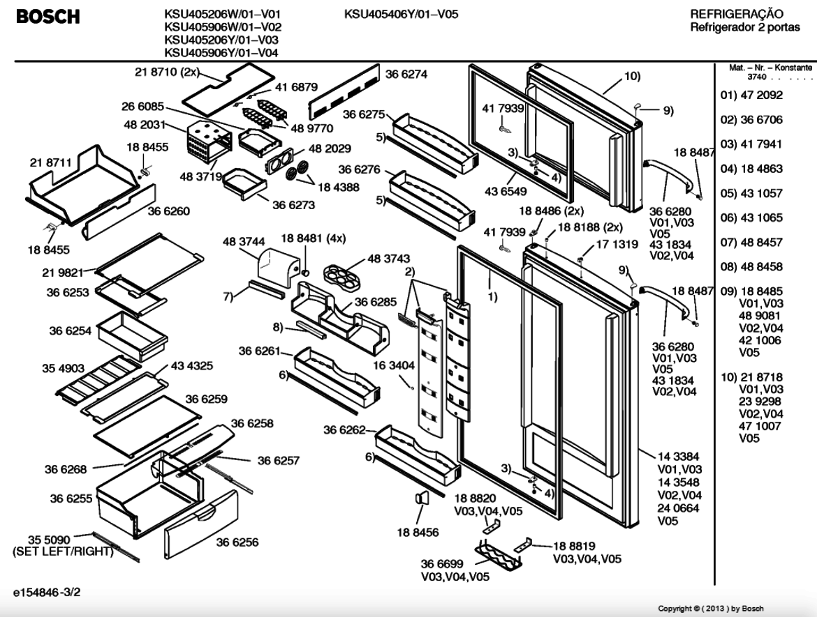 BOSCH FRIDGE DOOR middle SHELF TRAY KSU405906,_description(1)