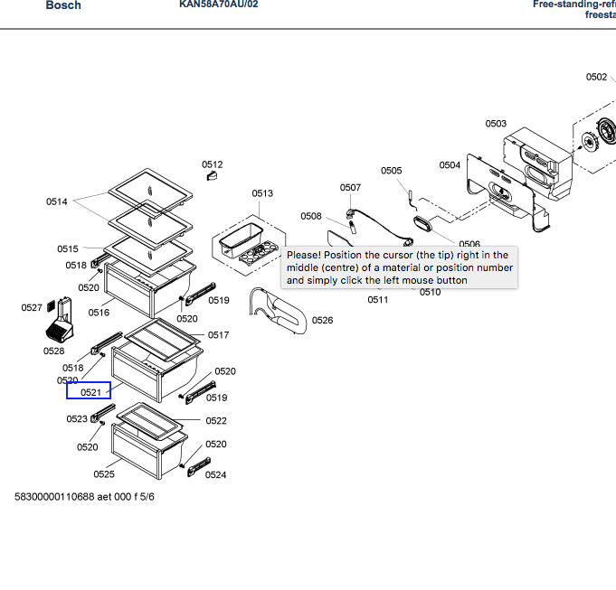Bosch fridge Section Middle or Upper veggie bin ***_description(1)