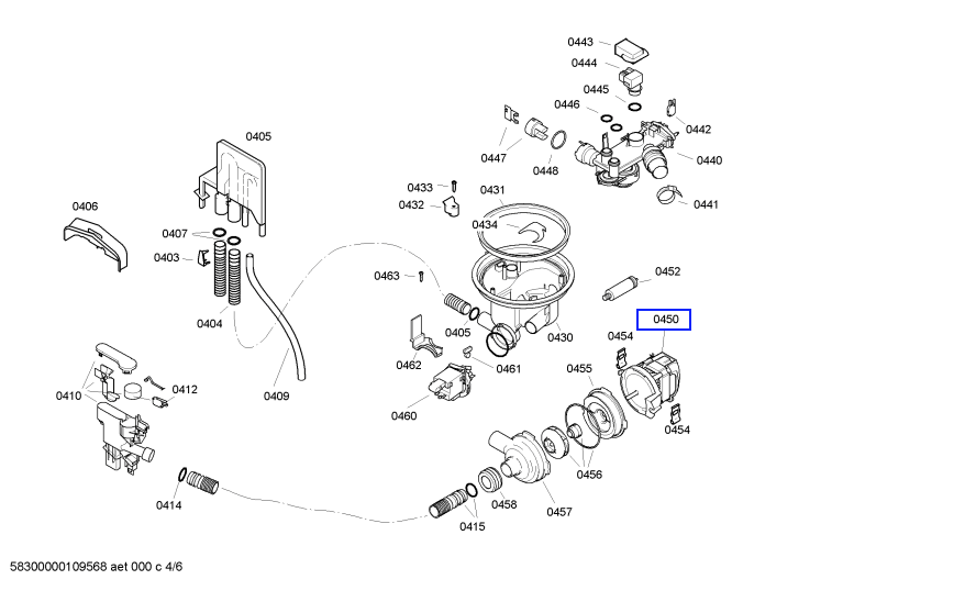Bosch Dishwasher sealing kit for motor SGU59A05AU/21, SHV55M03AU/70, SGV59A13AU/21, SGV55M03AU/32, SGU67T15AU/01_description(1)