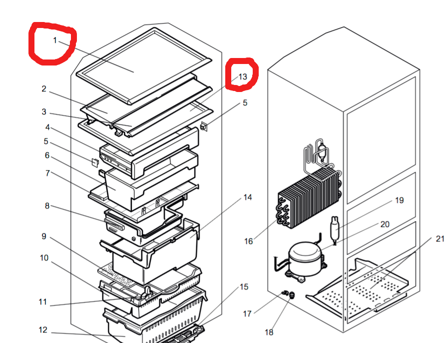 Mitsubishi Fridge Glass Shelf MR-BF290B, MR-BF325B, MR-BF390B, MR-BF290C, MR-BF325C, MR-BF390C, MR-C375B, MR-C405B, MR-C375C, M_description(1)