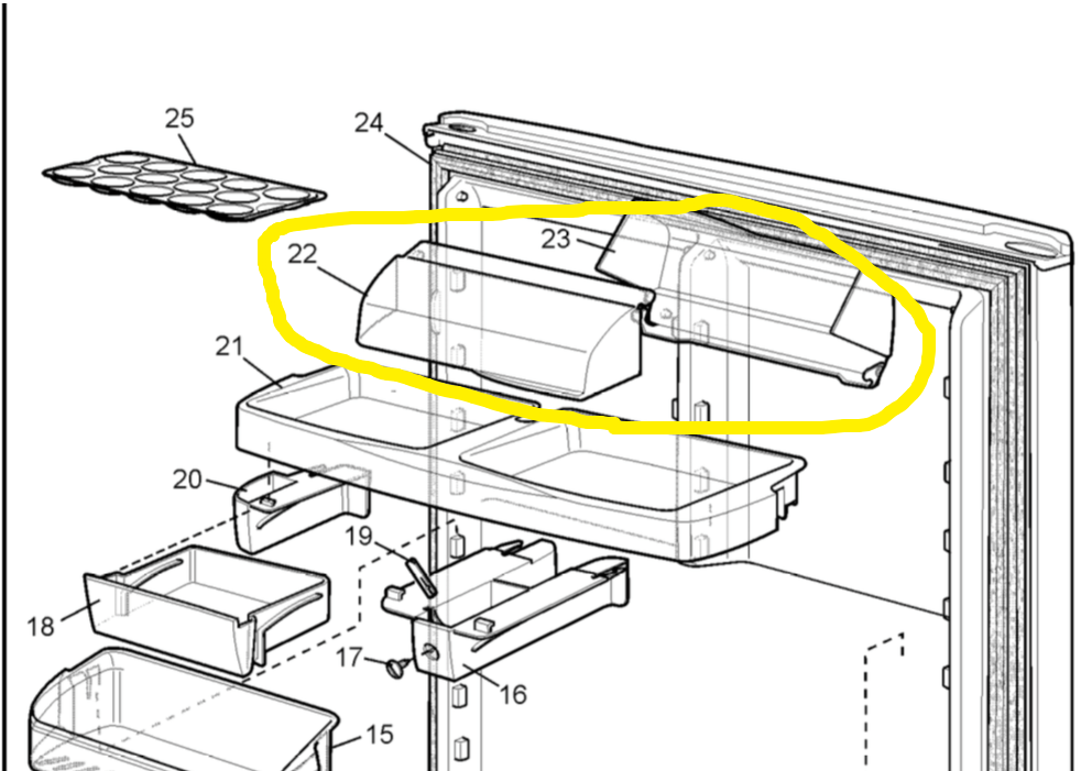 Westinghouse SIMPSON Electrolux fridge Dairy lid door shelf cover left OR right STM300WA, STM3000MA*3, STM3000MA, STM3000WA, S_description(1)