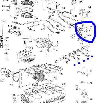 Delonghi Oven Gas Burner Knob D906GWF, D926GWF, L91GW_description(1)
