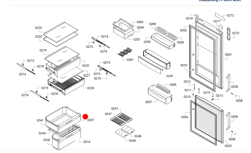 BOSCH freezer bin cover top draw KGN53AI30A, KGN57VL20,_description(1)