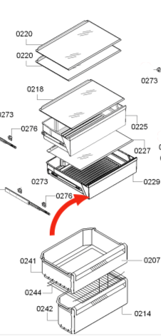 BOSCH FRIDGE Lowest Veggie Draw KGN53AI30A/04,_description(1)