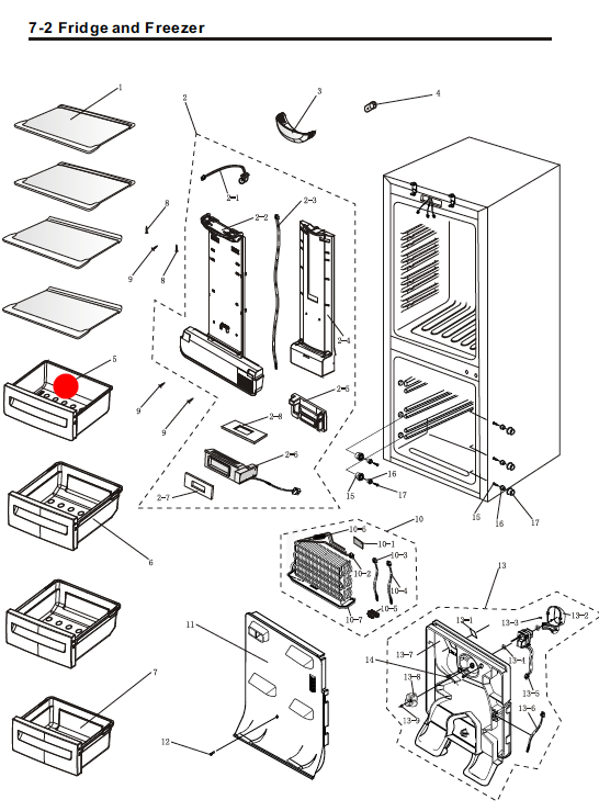 Samsung Fridge Vege Draw SRL321MIS, SRL322MW, RL34EGPS1/XSA, RL34EGSW1/XSA, RL34SCSW1/XSA, RL34SGIH1/XSA, SRL324NP, SRL323NW, SR_description(1)
