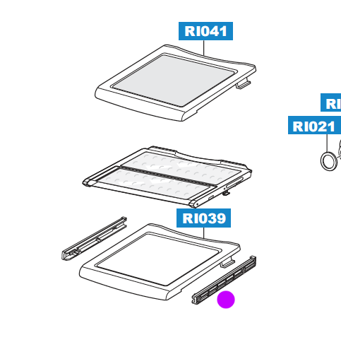 Samsung Fridge Drawer Rail Low RIGHT SRS535NW, RS20BRHS5/XSA, RS20BRPS5/RAD, RS20BRSV5/XSA, RS20BRSV6/XSA, no longer available_description(1)