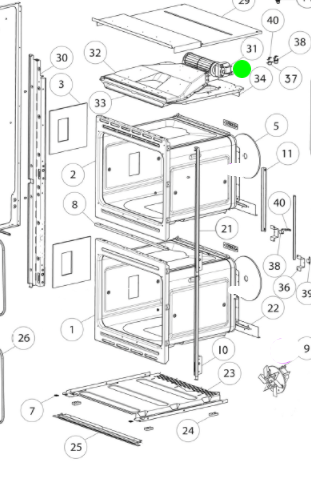 fisher paykel and Elba Oven Single or Double Oven Cooling Fan_description(1)