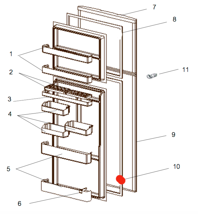 Mitsubishi FRIDGE Door Seal Gasket MR-420X, *82110_description(1)