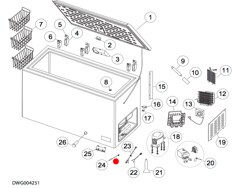 Fisher paykel chest Freezer Temperature Sensor_description(1)