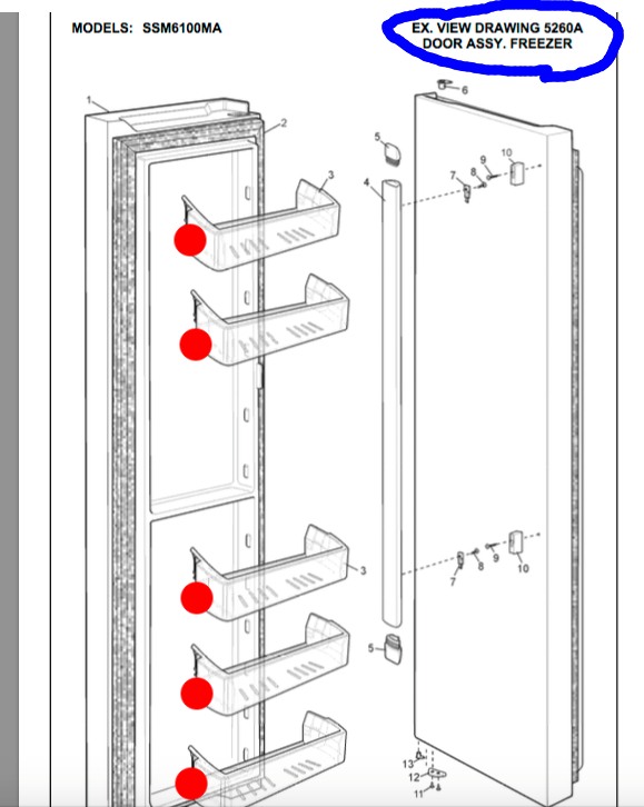 Electrolux Westinghouse and Simpson Freezer Door shelf 5701_description(2)