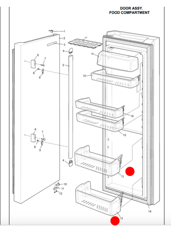 Westinghouse and Simpson fridge Door shelf Bottom SSM6100WA, NO LONGER AVAILABLE_description(1)