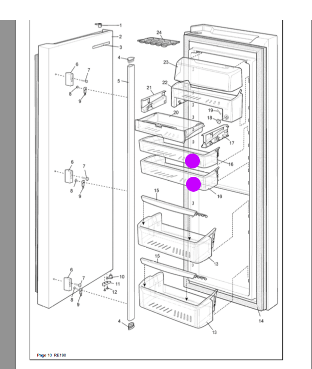 Electrolux Westinghouse and Simpson fridge Door shelf Middle 5702_description(1)
