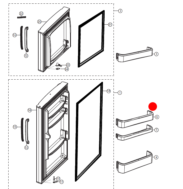 samsung fridge door Top shelf SR-236 NW, sr236nw, TRS20MHBER, RT2BS, SR-24NME, SR216NME, SR223NME, SR236MW, SR237NME, *03705A_description(1)