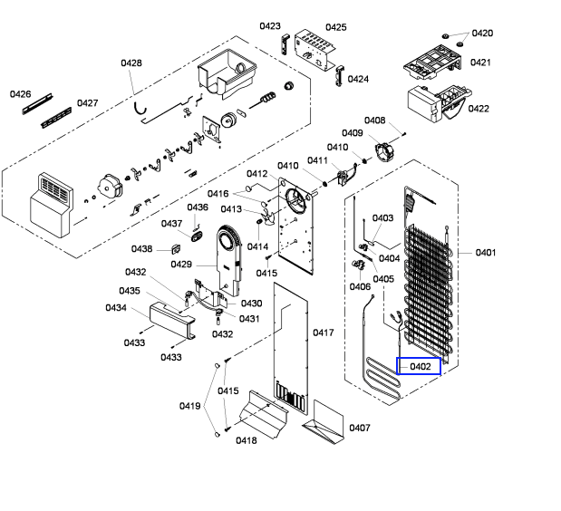 Bosch fridge freezer Defrost Element Heater KAN58A40AU, KAN58A70AU_description(1)
