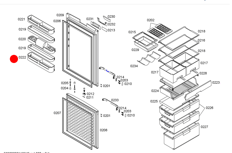 Bosch Fridge door bottle shelf KGU40123AU, kgu40193au,_description(1)