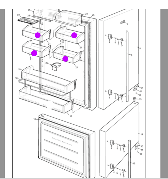 Westinghouse SIMPSON Electrolux fridge Half Shelf EBM5100WA EBM5100SA EBM5107SC ETM5207SC_description(1)