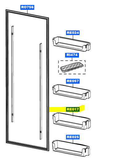 samsung fridge door Dairy shelf RB29FSRNDWWSA, RT32K5035WWSA,_description(2)
