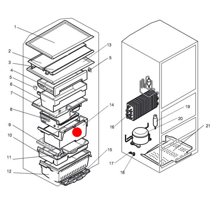 MITSUBISHI FRIDGE VEGGIE BIN CASE NO LONGER AVAILABLE,_description(1)