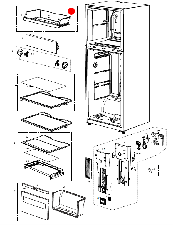 samsung fridge Chiller Shelf Tray SR366NTS, SR368NTS, SR367NW, SR367NW, SR367NW, SR365MIS, SR364MW, SR365TSS, SR365TLS, *3123A_description(1)