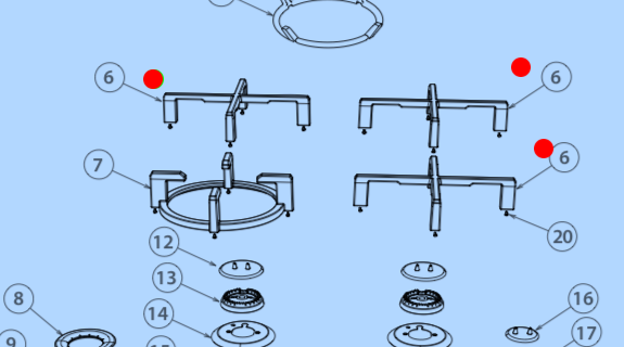 Fisher Paykel Elba Delonghi Cooktop Trivet Cast Iron 190MM x 235MM_description(1)