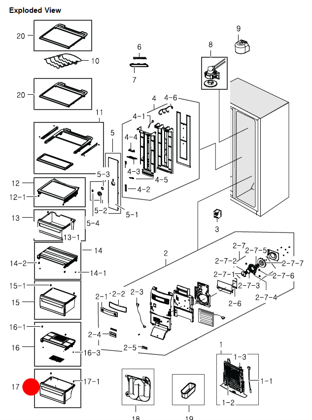samsung fridge side veggie draw lowest bin SRS691GDIS,_description(1)