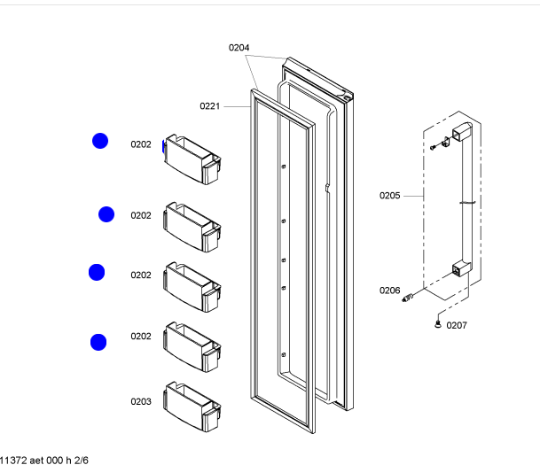 Bosch freezer door shelf KAN56V40AU, KAN58A70AU, *6040_description(1)