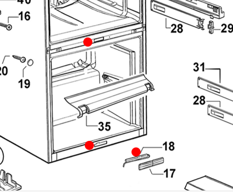 ELBA Fisher Paykel Fridge freezer doorS sensor most ACTIVE SMART RF522, RF610, E522, E521,814443p E402, E406, E411, E413, E415H,_description(1)