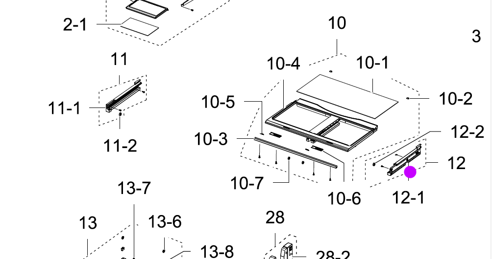 Samsung Fridge Vegetable Bin Cover RIGHT SIDE RAIL SRF639GDSS, RFG23DERS1/XSA, RFG23DESL1/XSA, SRF639GDSS, SRF639GDLS,_description(1)