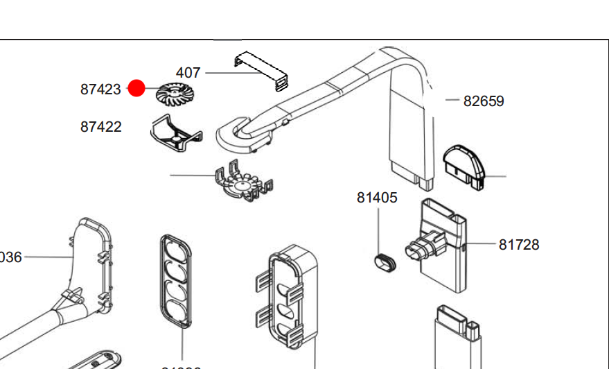 Smeg Dishwasher Upper Spray Arm UPPER NOZZLE LS08,_description(1)
