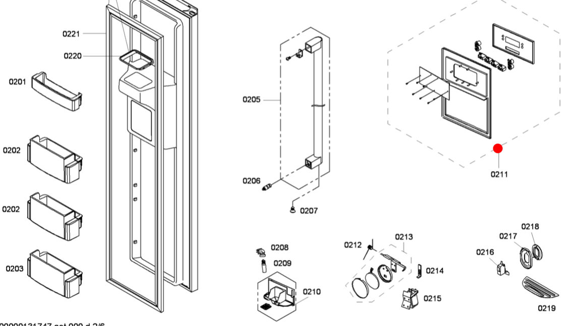 Bosch Fridge Freezer ice maker display with pcb KAN58A40AU,_description(1)