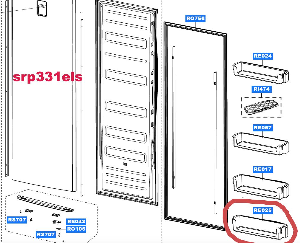 samsung fridge door 1st from low shelf  , first one from bottom_description(1)