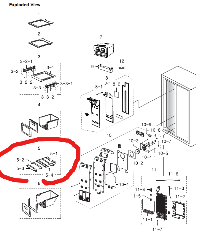 Samsung Freezer Draw Cover DA97-05049C_description(1)