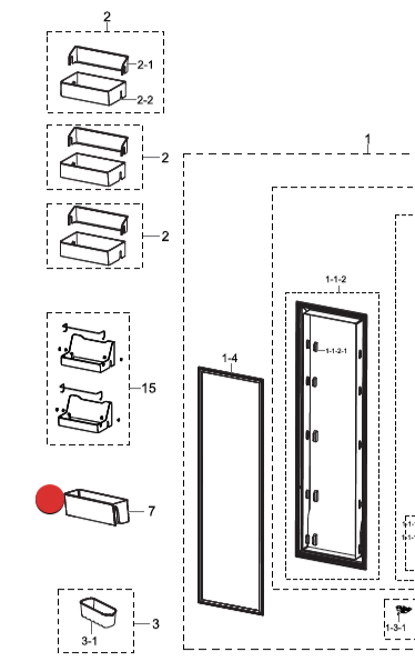 Samsung Fridge Show Case 2nd from bottom or 1st from bottom,_description(1)