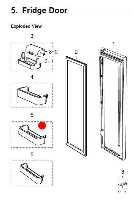 Samsung Fridge Mid Shelf RS21HDUBP1/XSA_description(1)