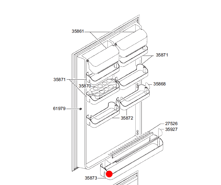 Smeg Fridge door shelf bottle holder_description(1)