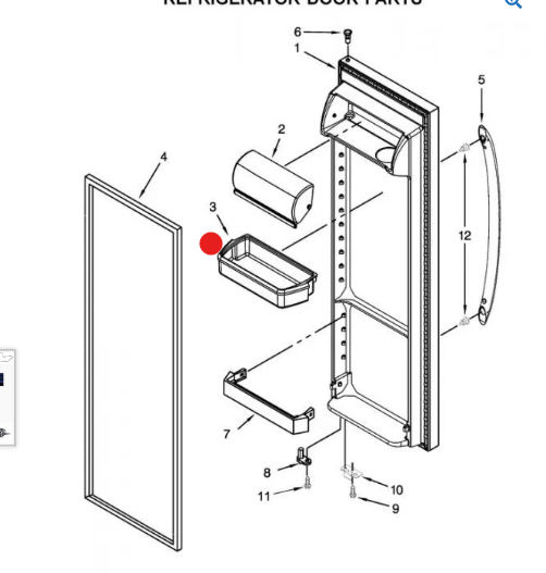 whirlpool fridge door shelf KES0GTKNL00 , 3KES0GTQNL00, 6ED2FHKXKQ01, 6ED2FHKXSQ00,_description(1)