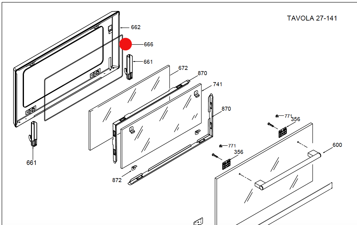 Baumatic Oven door GLASS SEAL bk929pss,_description(1)