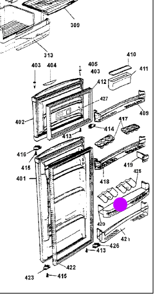 whirlpool fridge door bottle shelf wbm46lw,_description(1)
