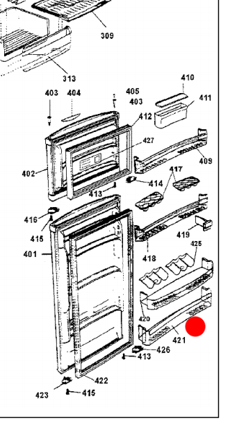 whirlpool fridge door shelf wbm46lw,_description(1)